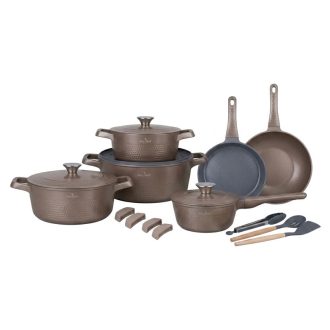   Die Cast Aluminum 17 részes edénykészlet bézs SH-ZL3017BE