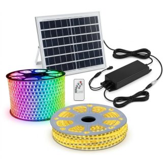   Solar LED szalag világítás napelemes panellel 10 m IP67 SL10M