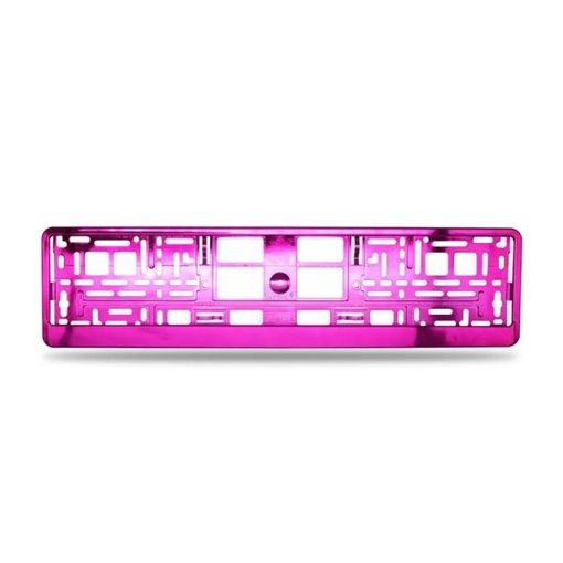 Rendszámtartó | alsóléces | fémgőzölt | pink SLH6438