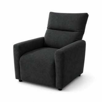  NOX dönthető pihenőfotel lábtartóval, fekete melange szövet SOF03CZ