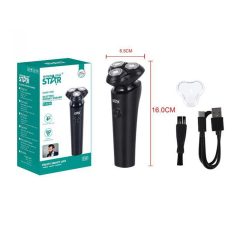   Winning Star elektromos borotva, vezeték nélküli, USB-vel újratölthető, vízálló, 3 forgatható penge ST-5686