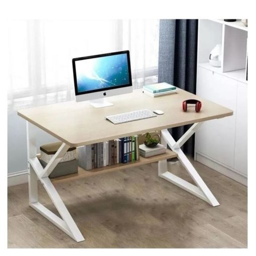 Számítógép asztal, irodai asztal polccal 100x60cm, fekete STL08JBR
