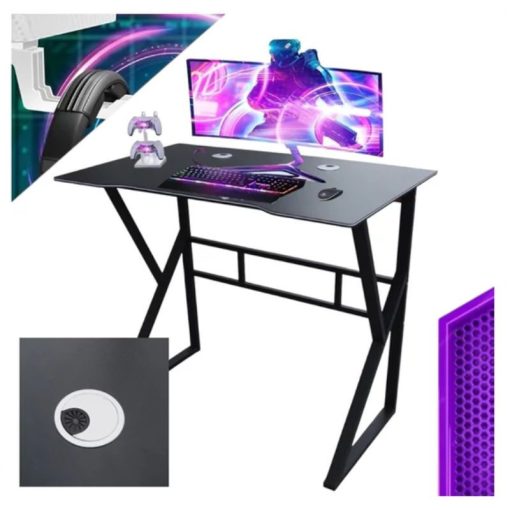 Gamer íróasztal fekete STL20CZ