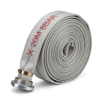 Fehér Tűzoltótömlő Kapoccsal – 20 méter T20M