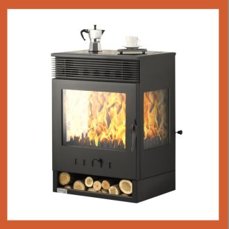   Warnex TKS-12 kandalló 3 üveggel, levegőrámoltató ventilátorral TEBA-KAND-002