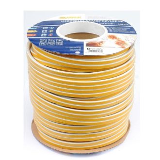   EPDM tömítés ablakokhoz és ajtókhoz D-profil 9×7,4 mm — 100 m, fehér TO-76757