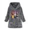 K-POP Mintás Midi Kapucnis Fleece Kabát – 64 cm Mellbőség TY9506807-64