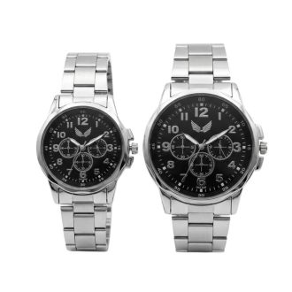   ULYSSES "Urban Style" Páros Karóra Szett – Ezüst/Fekete ULY1EF