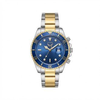   ULYSSES Prémium Férfi Karóra – Királykék Számlappal és Bicolor Fém Szíjjal ULY2B