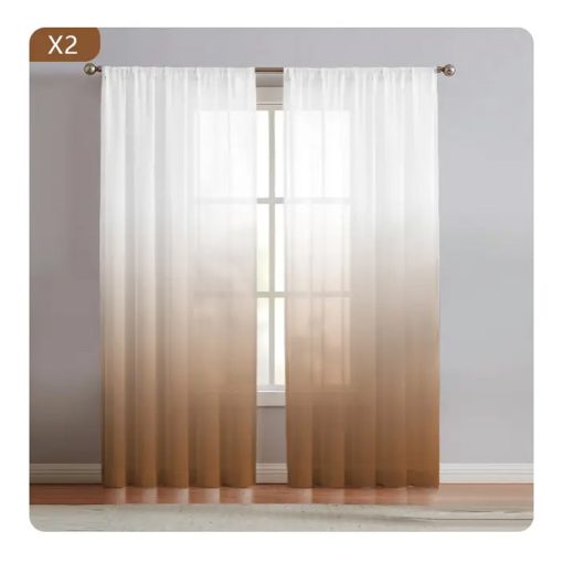 2 Paneles Függöny -Kávé színben 132x213 cm UN04758-g