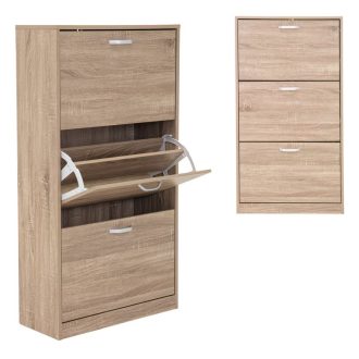 Cipőszekrény polc 3 rekeszes – Sonoma tölgy V0MQ539932