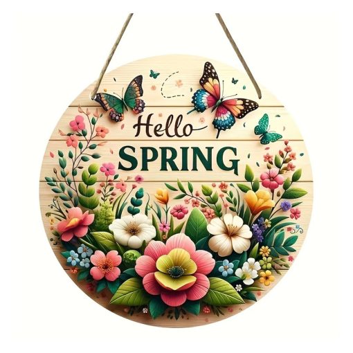 Hello spring tavaszi falidekor 20 cm VD539903