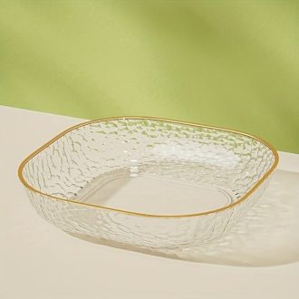 8db arany szegélyes műanyag tálca VQ261029-F