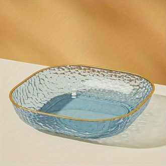 8db arany szegélyes műanyag tálca VQ261029-K