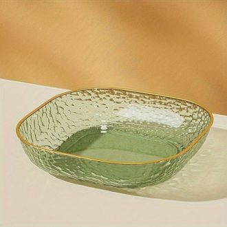 8db arany szegélyes műanyag tálca VQ261029-Z