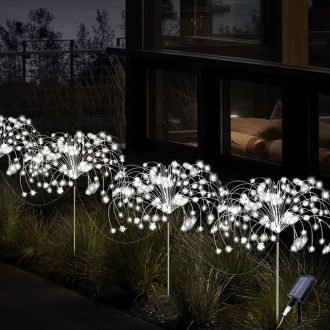   4db 240 LED-es napelemes tündérfény hidegfehér VT308738-240H