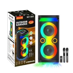 Hordozható bluetooth hangszóró 2 mikrofonnal WGY-S803