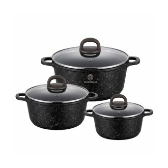   WORTHAIR 6 részes gránit bevonatos edénykészlet 18–22–26cm WORTHAIR-6