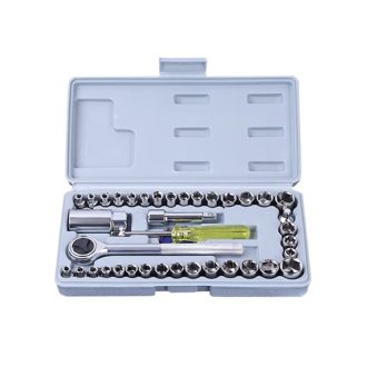 40 db-os Kompakt dugókulcs készlet, racsnis, 4/16 mm WT-4