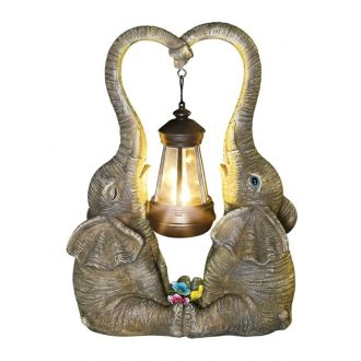 Napelemes elefántos kerti lámpa dekoráció XH-037