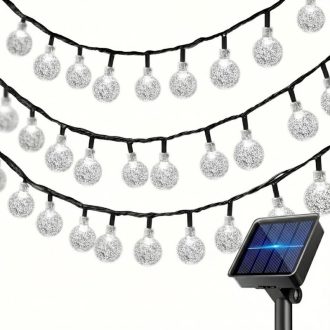   Hideg Fehér (Cold White) Napelemes Kristálygömb Fényfüzér YN1935866-W