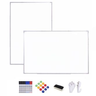 Kétoldalú mágneses fehértábla 90x120 cm holm0812