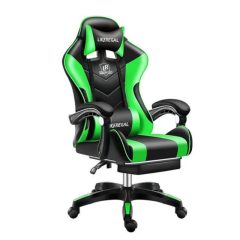 Likeregal 920 gamer szék lábtartóval zöld holm1048M