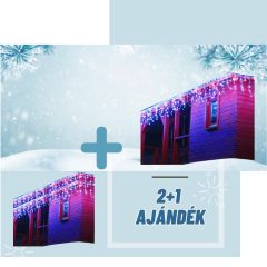   Kék fehér jégcsap fűzér, 180 LED 8 méter 2+1 AKCIÓ icicle180Kakcio